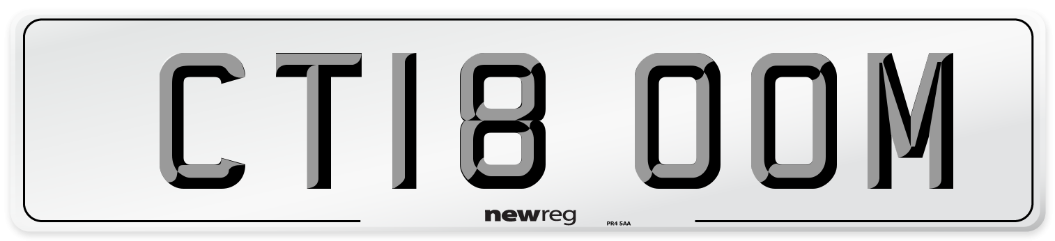 CT18 OOM Number Plate from New Reg